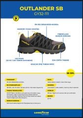 GOODYEAR GY32-111 Outlander SB FO SR HRO S1PL ELEKTRİKÇİ İŞ AYAKKABISI