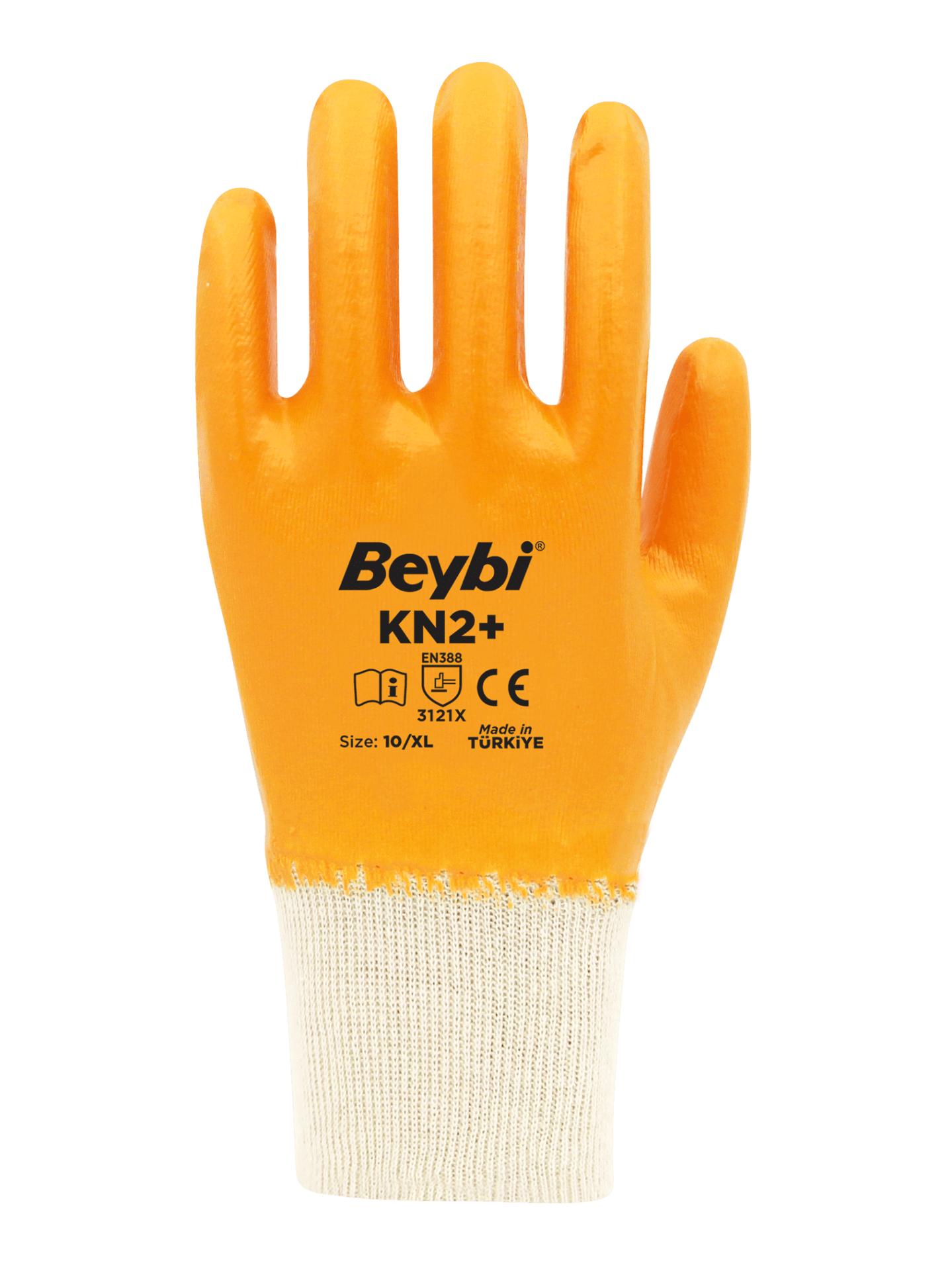 BEYBİ KN2 PLUS SARI NİTRİL İŞ ELDİVENİ TAM KAPLI