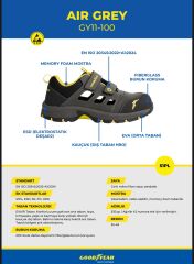 GOODYEAR GY11-100 Air Grey ESD HRO S1PL İŞ AYAKKABISI