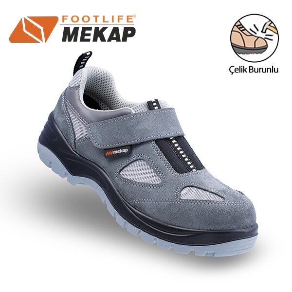 MEKAP Jupiter Çelik Burunlu Süet 157-01 Gri Renk S1 İŞ AYAKKABISI